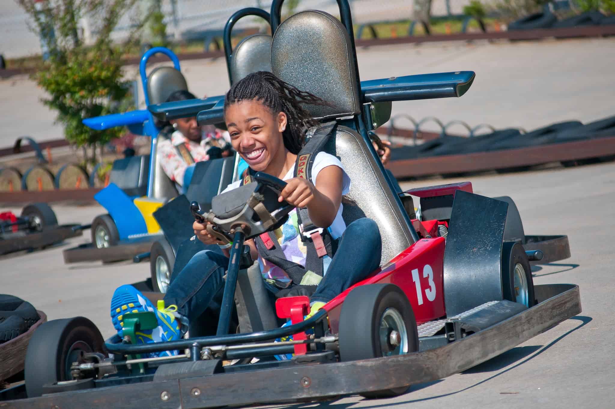 Girl Riding on Go-Kart - Fun Spot Atlanta